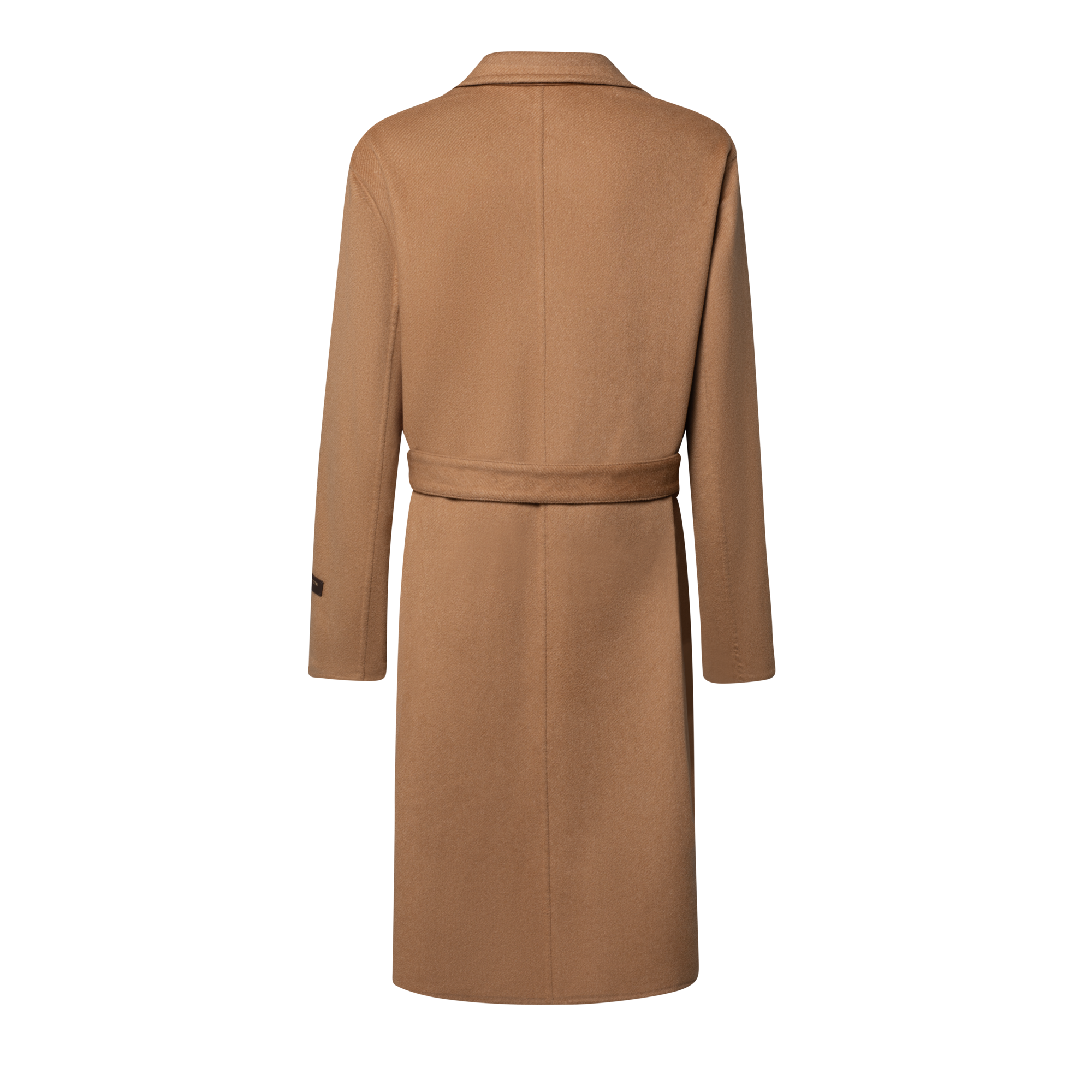 ダブルフェイスカシミヤ ビクーニャコート ウィズ モノグラムレザー